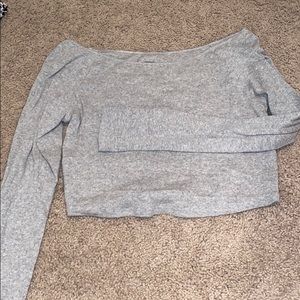 Off the shoulder tight long sleeve